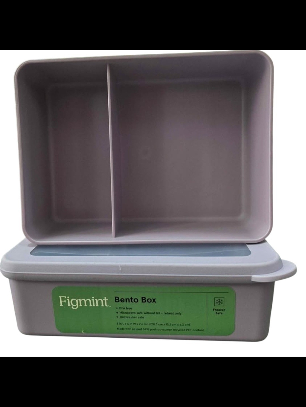 New Grayish Purple Bento Box Two-Compartment Lunch Container (Set Of 2)